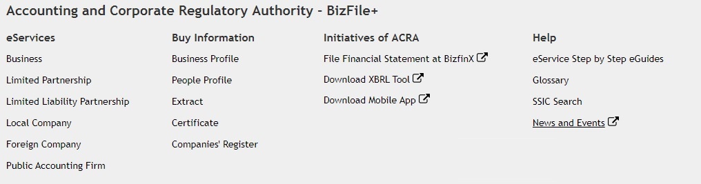 ACRA Bizfile+